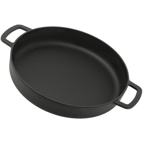 Combekk koekenpan dubbele handgreep 24 cm, zwart