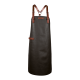 Xapron Bovine leren BBQ schort met schouderbanden