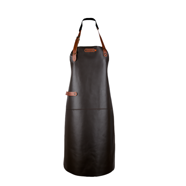 Xapron Dallas leren BBQ schort – nekband