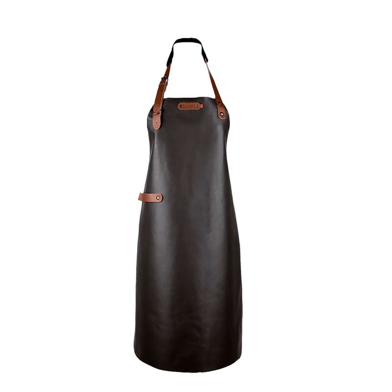Xapron Bovine leren BBQ schort met nekband