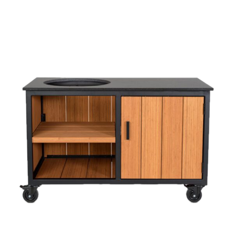 Fraaii Kamado buitenkeuken bamboe teak oil storage