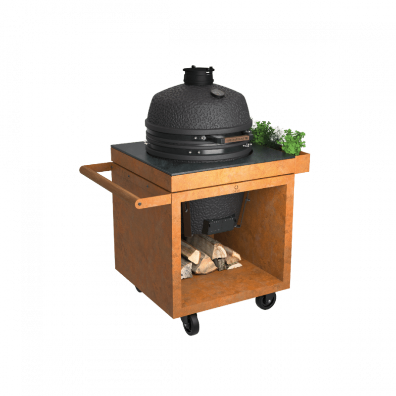 OFYR Kamado Table Corten 75 PRO+ Corten Ceramic Dark