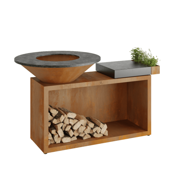 OFYR island corten 100 donker grijs keramiek