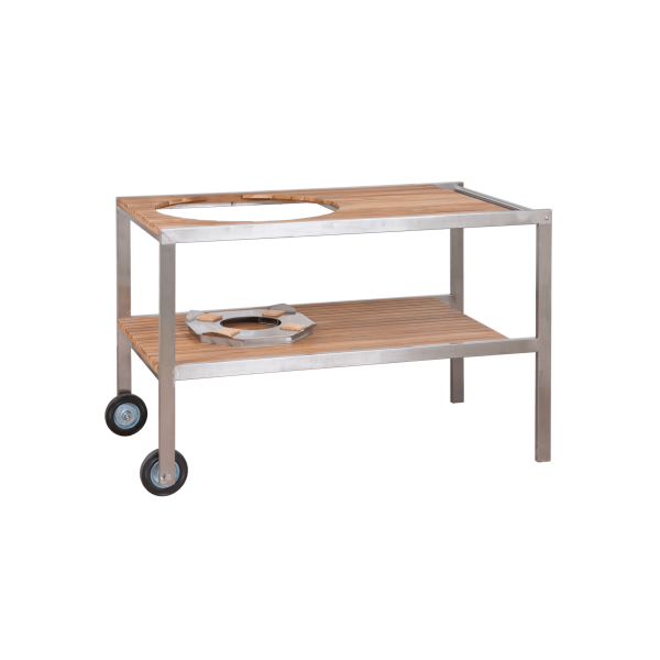 Monolith Classic teakhouten en RVS tafel