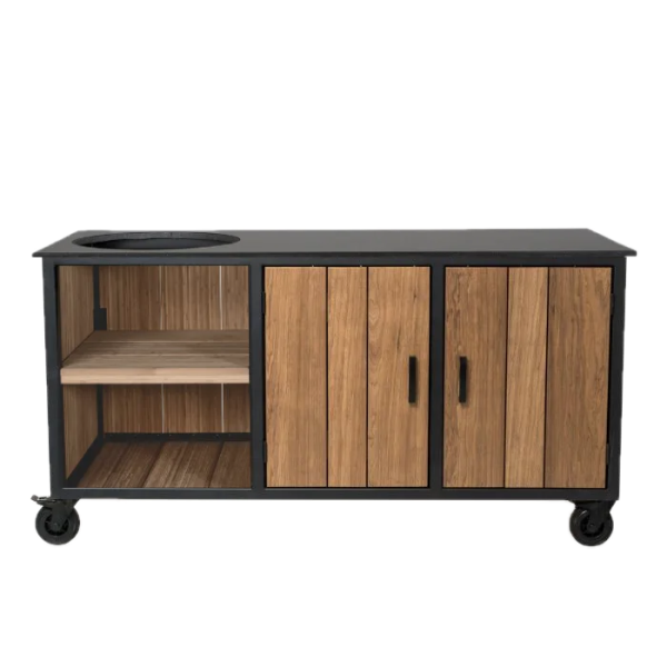 Fraaii buitenkeuken staal frak&eacute; inferno