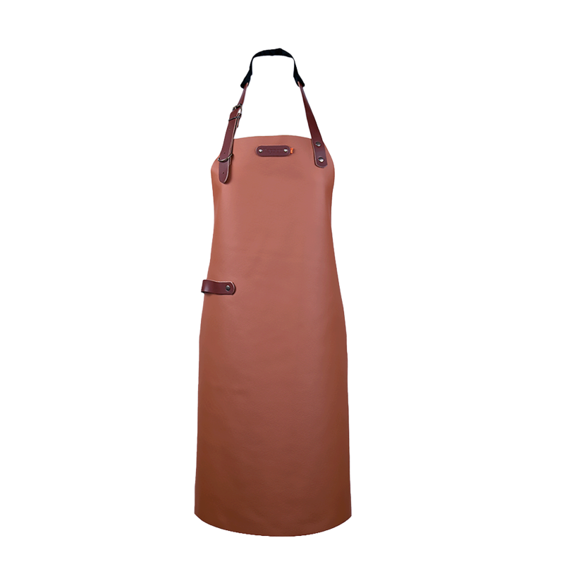 Xapron Bovine leren BBQ schort met nekband