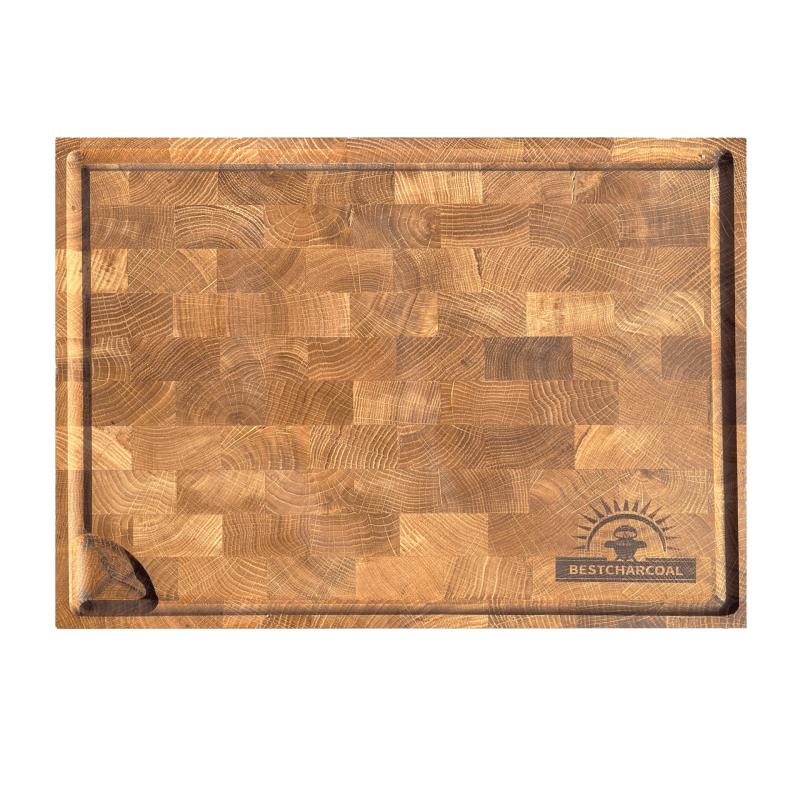 Bestcharcoal eiken houten snijplank 60 x 40 cm
