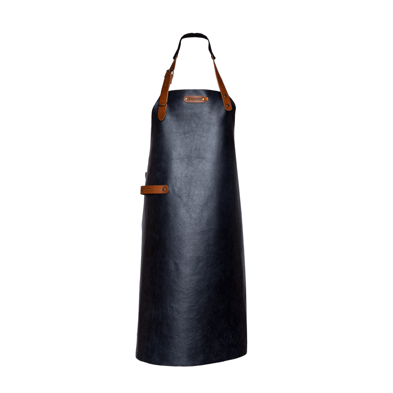 Xapron New York leren BBQ schort met nekband