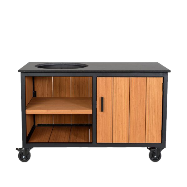 Fraaii Kamado buitenkeuken bamboe teak oil storage