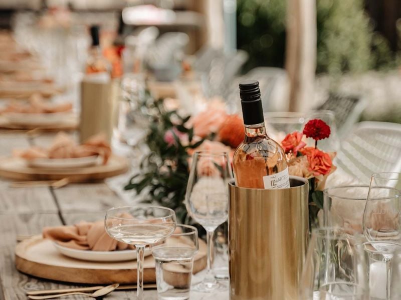 BBQ bruiloft tafel gedekt