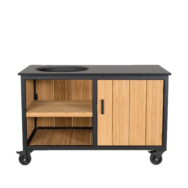 Fraaii Kamado buitenkeuken bamboe naturel storage