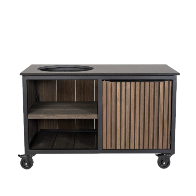 Fraaii Kamado buitenkeuken bamboe graphite rhombus storage