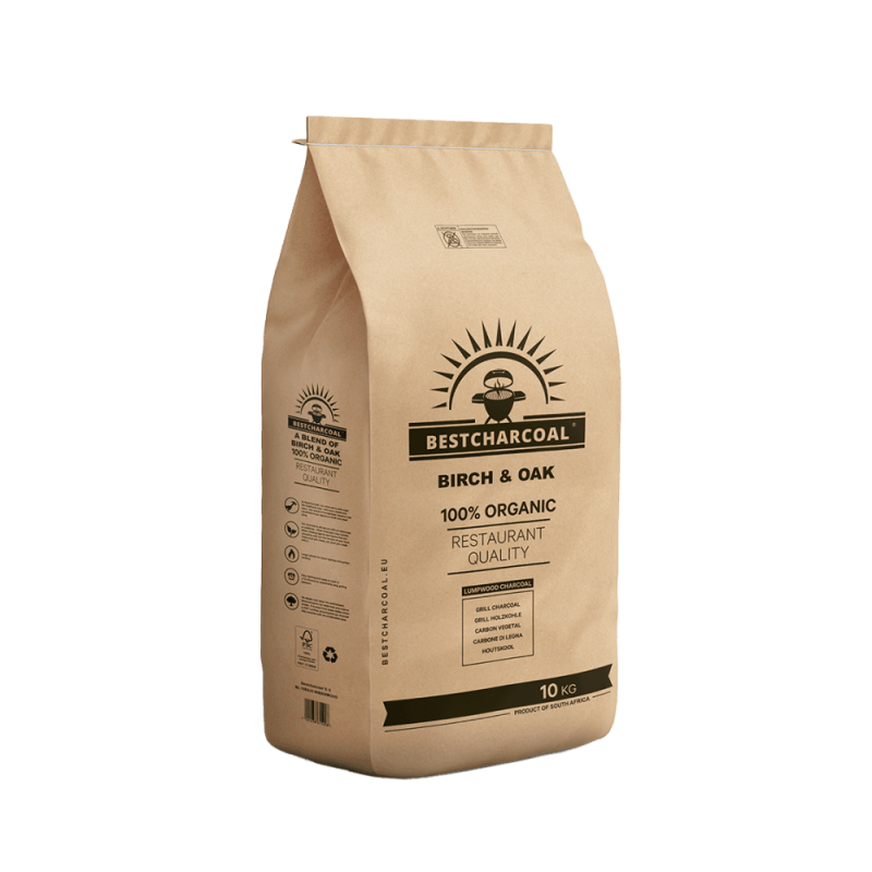 Bestcharcoal berk en eiken houtskool – 10KG