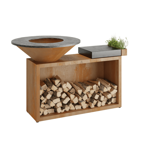 OFYR island corten 85 donker grijs keramiek