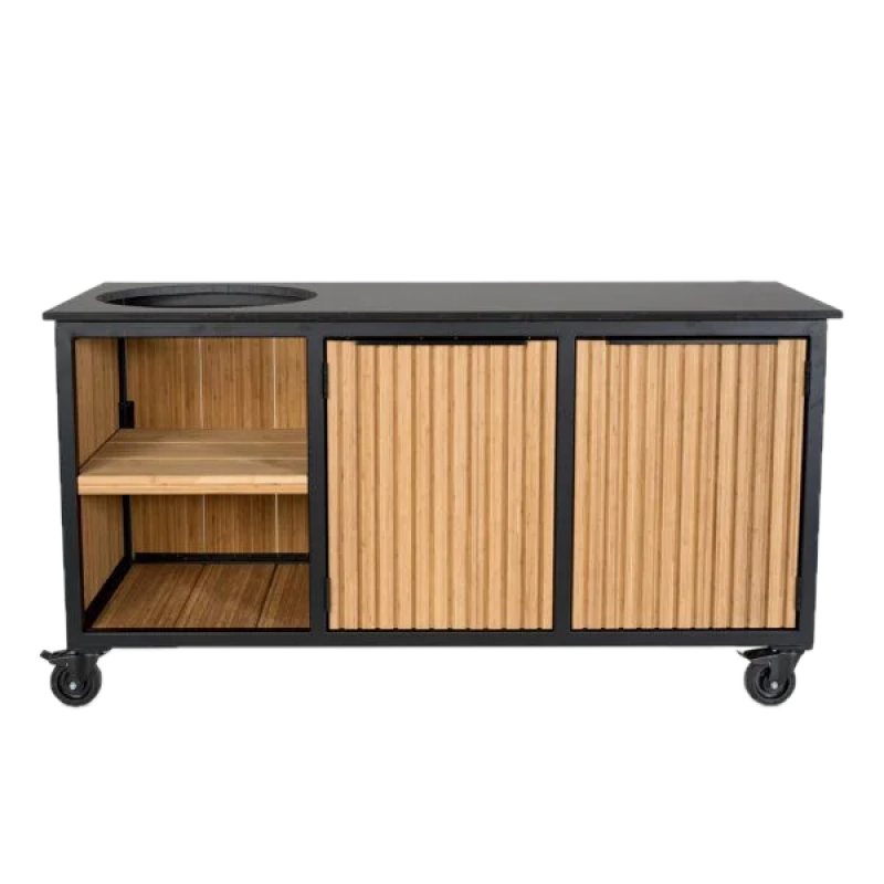 Fraaii Kamado buitenkeuken bamboe naturel rhombus inferno