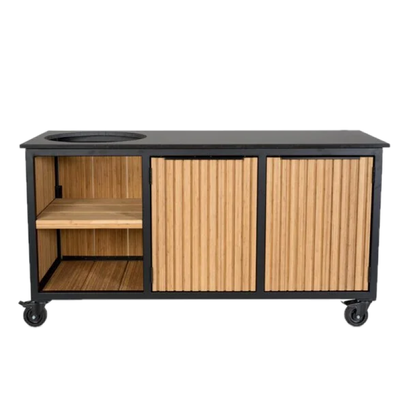 Fraaii Kamado buitenkeuken bamboe naturel rhombus inferno