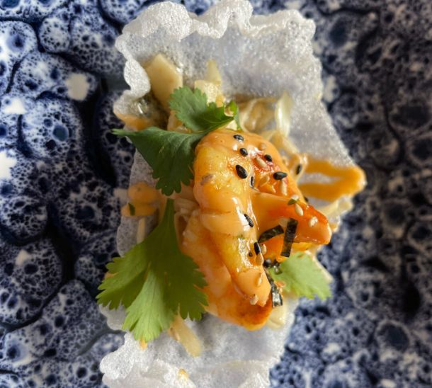 Aziatische garnalentaco