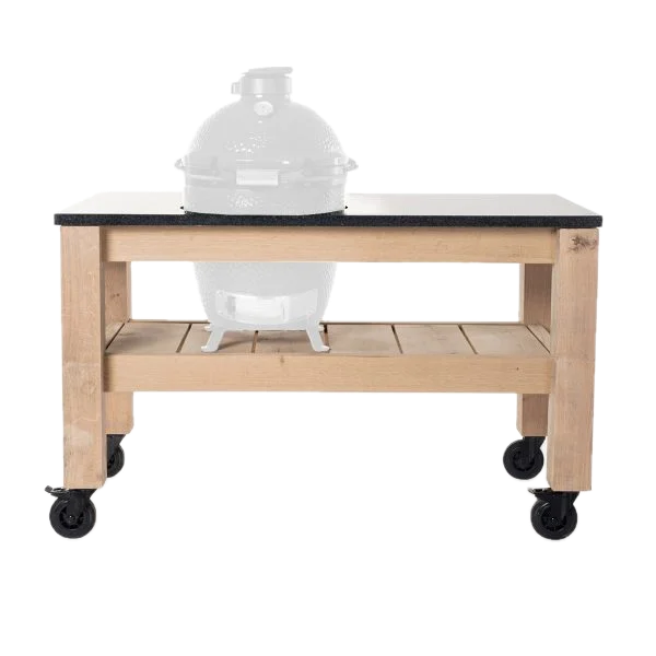 Fraaii BBQ buitenkeuken eiken robuust granieten werkblad