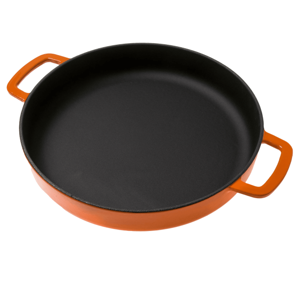 Combekk koekenpan dubbele handgreep 24 cm, oranje