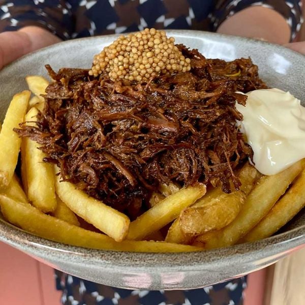 Loaded fries van de BBQ