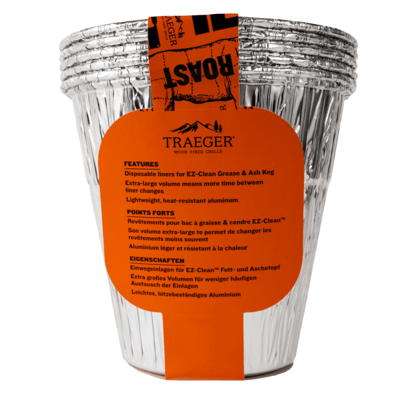 Traeger vetopvangbak EZ Clean aluminium 5 pack