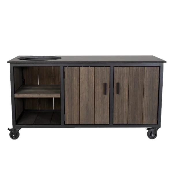 Fraaii Kamado buitenkeuken bamboe graphite inferno