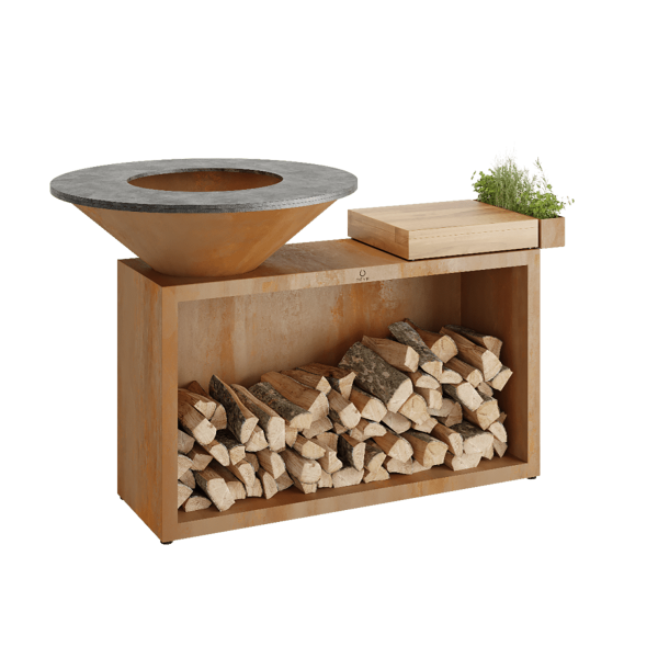 OFYR island corten 85 teak hout