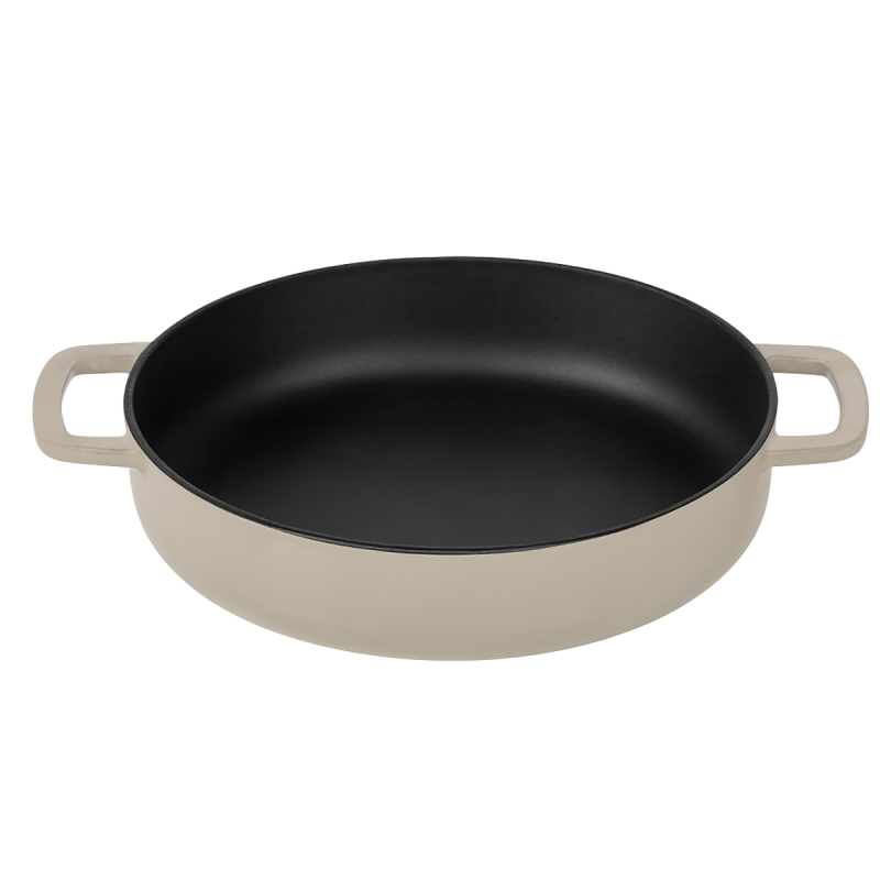 COMBEKK skillet 24 cm geëmailleerd gerecycled gietijzer Sand