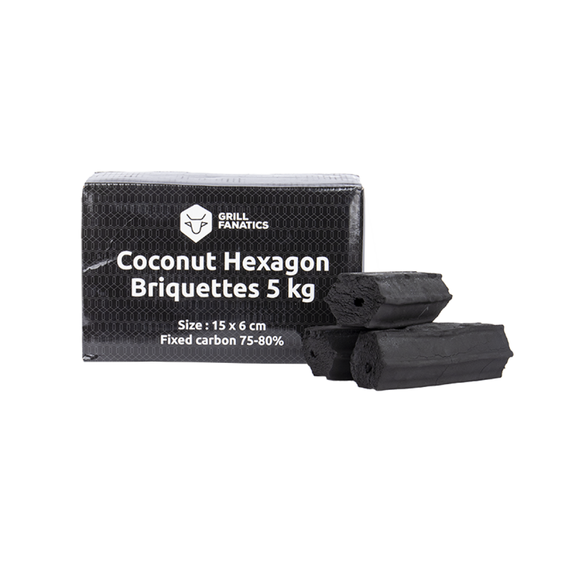 Grill Fanatics hexagon rijstkaf briketten