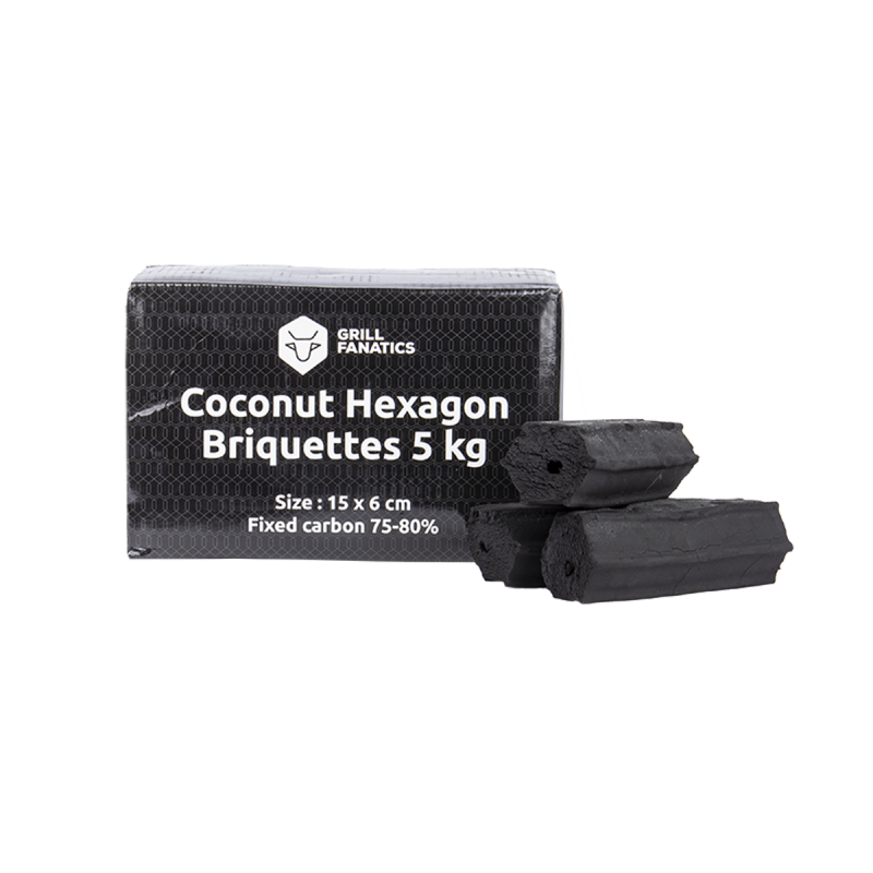 Grill Fanatics hexagon rijstkaf briketten